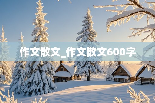 作文散文_作文散文600字