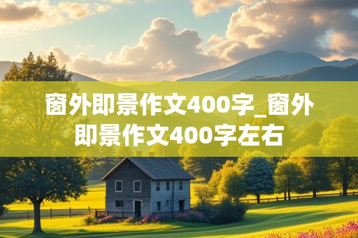 窗外即景作文400字_窗外即景作文400字左右