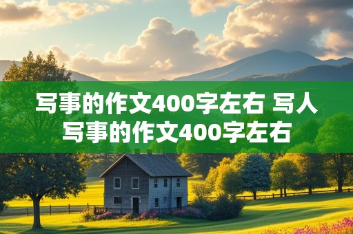 写事的作文400字左右 写人写事的作文400字左右