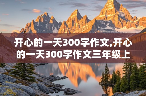 开心的一天300字作文,开心的一天300字作文三年级上册