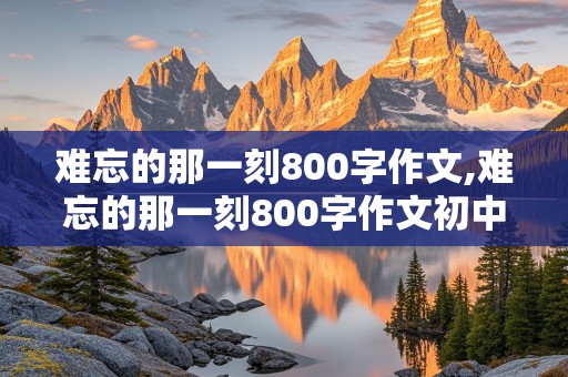 难忘的那一刻800字作文,难忘的那一刻800字作文初中