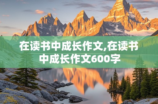 在读书中成长作文,在读书中成长作文600字