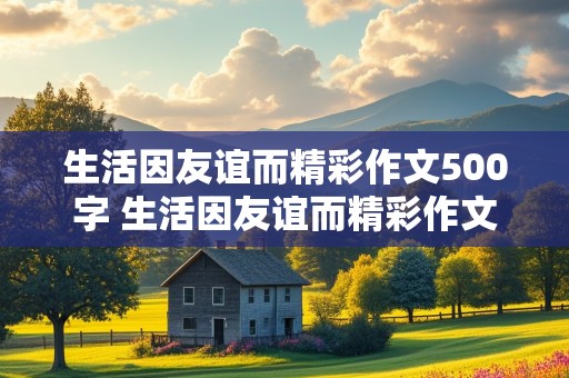 生活因友谊而精彩作文500字 生活因友谊而精彩作文500字左右