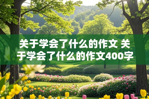 关于学会了什么的作文 关于学会了什么的作文400字