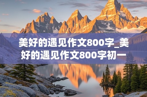 美好的遇见作文800字_美好的遇见作文800字初一