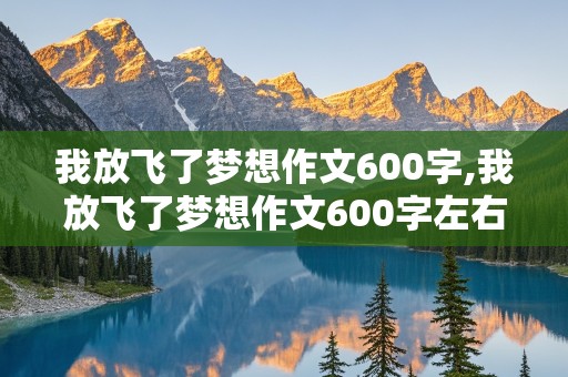 我放飞了梦想作文600字,我放飞了梦想作文600字左右