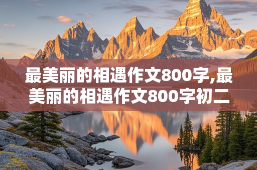 最美丽的相遇作文800字,最美丽的相遇作文800字初二