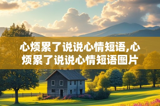 心烦累了说说心情短语,心烦累了说说心情短语图片