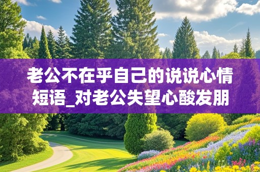 老公不在乎自己的说说心情短语_对老公失望心酸发朋友圈