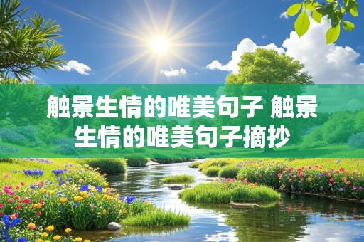 触景生情的唯美句子 触景生情的唯美句子摘抄