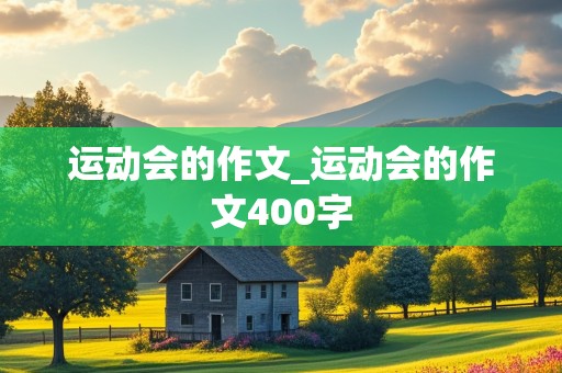 运动会的作文_运动会的作文400字