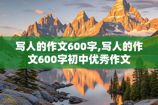 写人的作文600字,写人的作文600字初中优秀作文