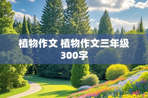 植物作文 植物作文三年级300字