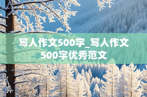 写人作文500字_写人作文500字优秀范文