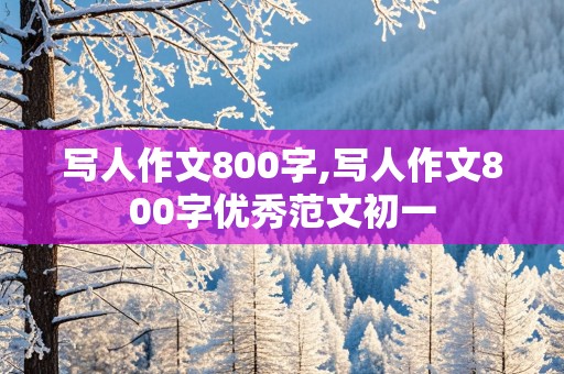 写人作文800字,写人作文800字优秀范文初一