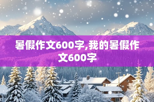 暑假作文600字,我的暑假作文600字