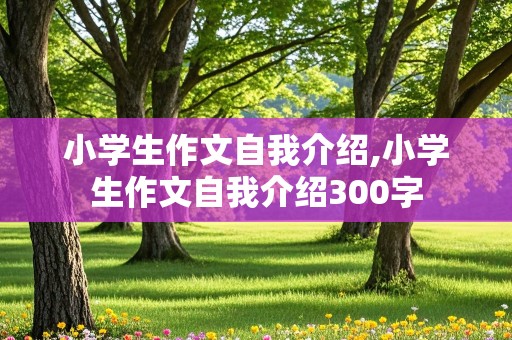 小学生作文自我介绍,小学生作文自我介绍300字