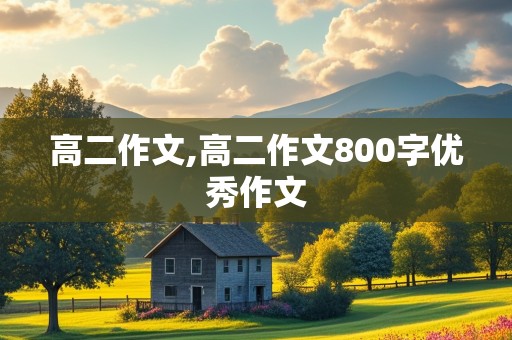 高二作文,高二作文800字优秀作文