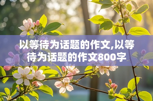 以等待为话题的作文,以等待为话题的作文800字