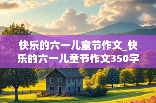 快乐的六一儿童节作文_快乐的六一儿童节作文350字