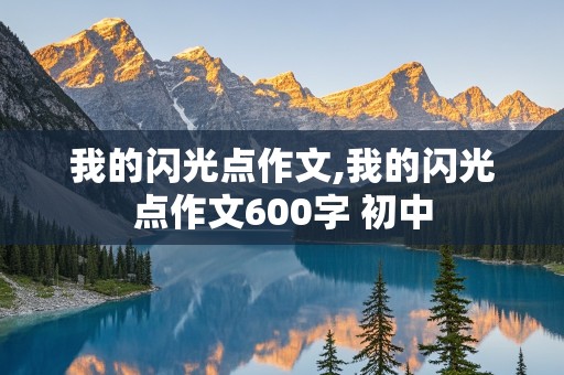 我的闪光点作文,我的闪光点作文600字 初中