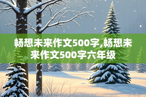 畅想未来作文500字,畅想未来作文500字六年级