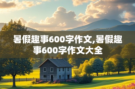 暑假趣事600字作文,暑假趣事600字作文大全