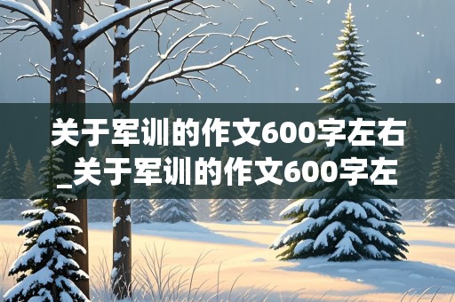 关于军训的作文600字左右_关于军训的作文600字左右初一