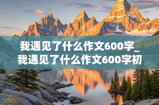 我遇见了什么作文600字_我遇见了什么作文600字初中