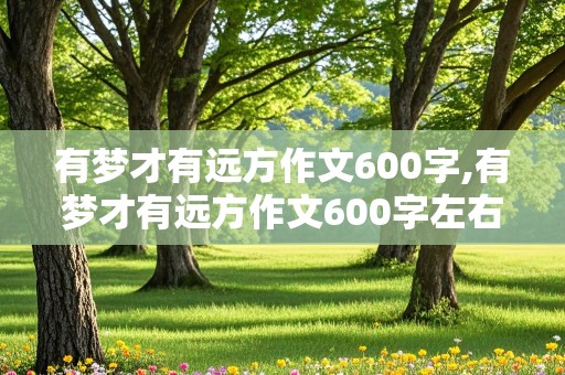 有梦才有远方作文600字,有梦才有远方作文600字左右