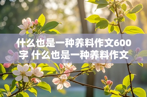 什么也是一种养料作文600字 什么也是一种养料作文600字作文