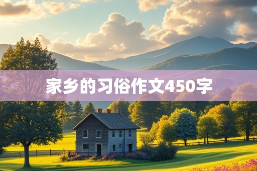 家乡的习俗作文450字