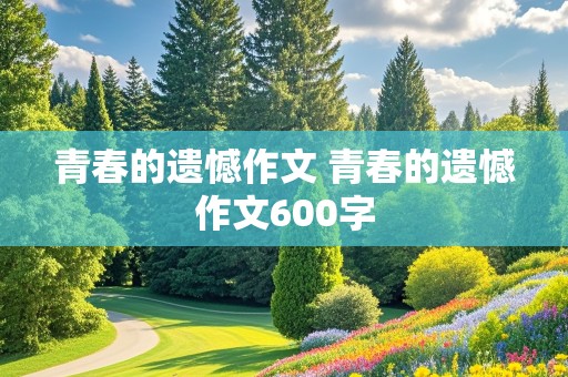 青春的遗憾作文 青春的遗憾作文600字