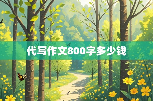 代写作文800字多少钱