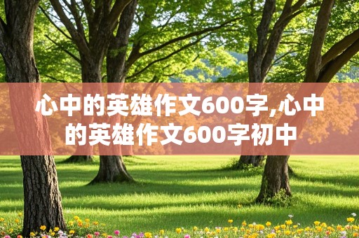 心中的英雄作文600字,心中的英雄作文600字初中