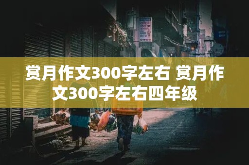 赏月作文300字左右 赏月作文300字左右四年级