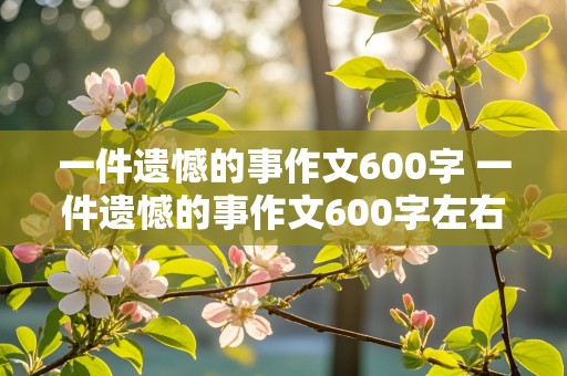 一件遗憾的事作文600字 一件遗憾的事作文600字左右