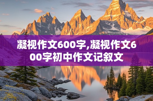 凝视作文600字,凝视作文600字初中作文记叙文