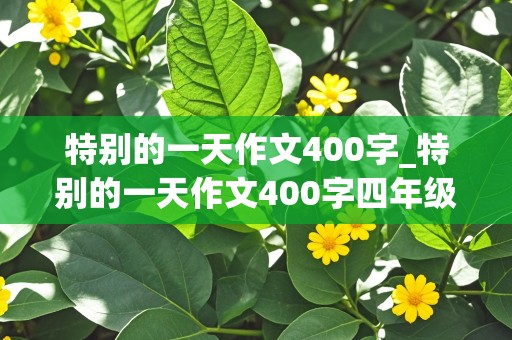 特别的一天作文400字_特别的一天作文400字四年级