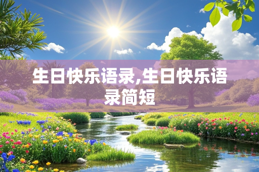 生日快乐语录,生日快乐语录简短