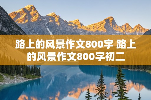 路上的风景作文800字 路上的风景作文800字初二