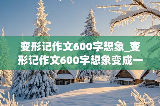 变形记作文600字想象_变形记作文600字想象变成一张钞票