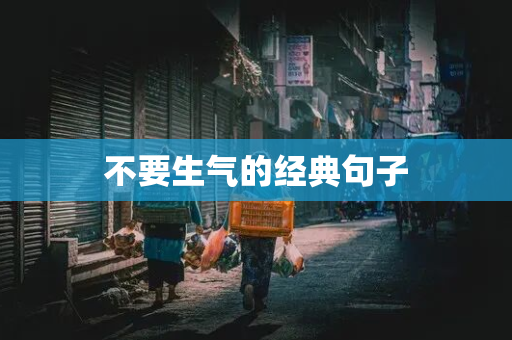 不要生气的经典句子