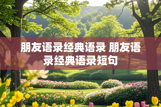 朋友语录经典语录 朋友语录经典语录短句