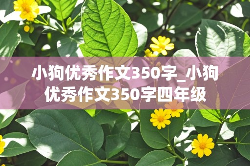 小狗优秀作文350字_小狗优秀作文350字四年级