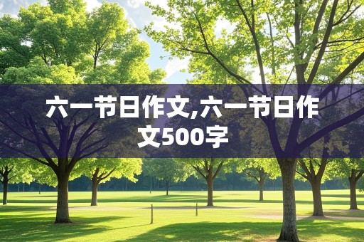 六一节日作文,六一节日作文500字